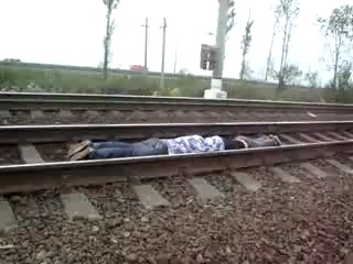 two idiots jumped under a train